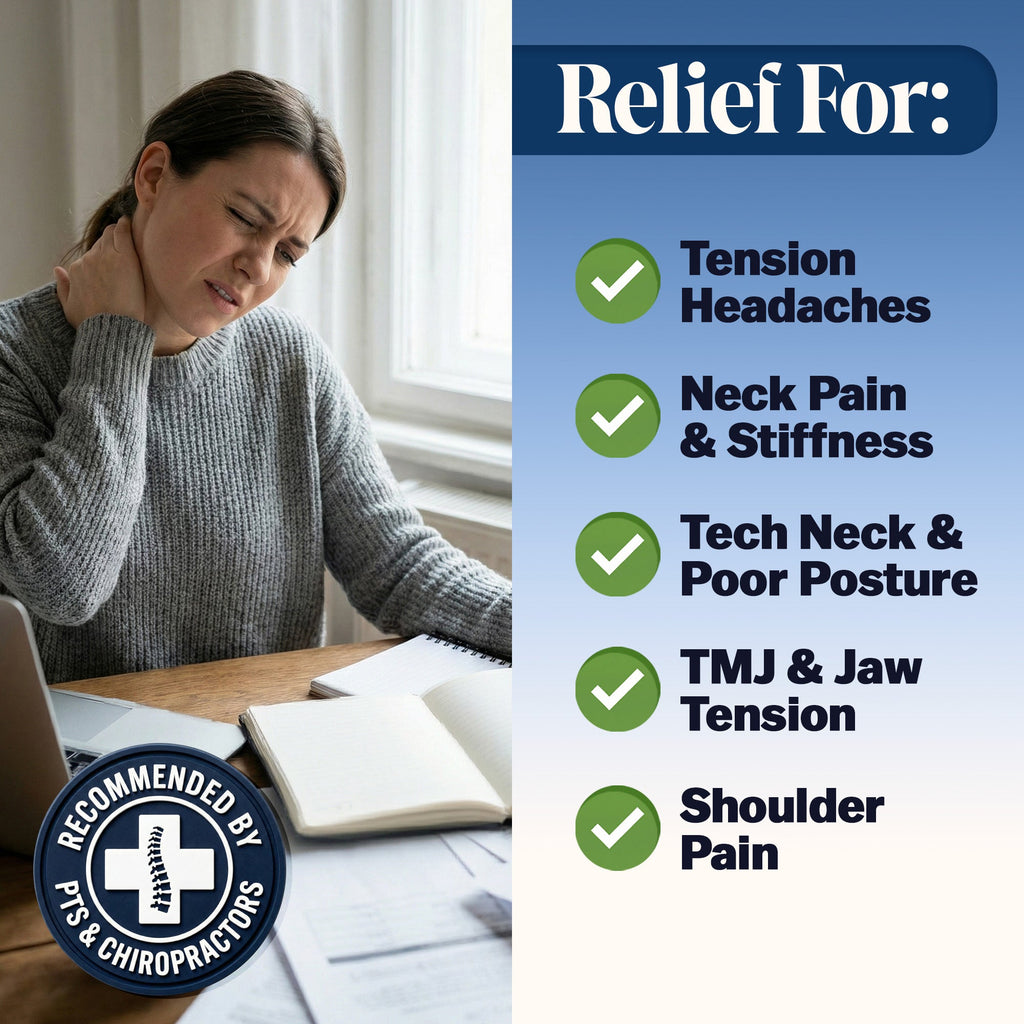 Groundiva™ Neck Stretcher for Pain Relief | Cervical Traction with Removable Sleeve