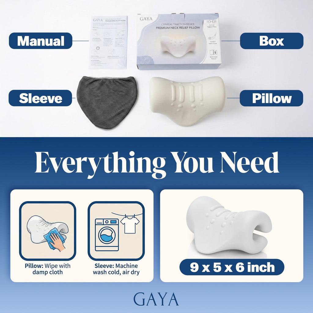 Groundiva™ Neck Stretcher for Pain Relief | Cervical Traction with Removable Sleeve