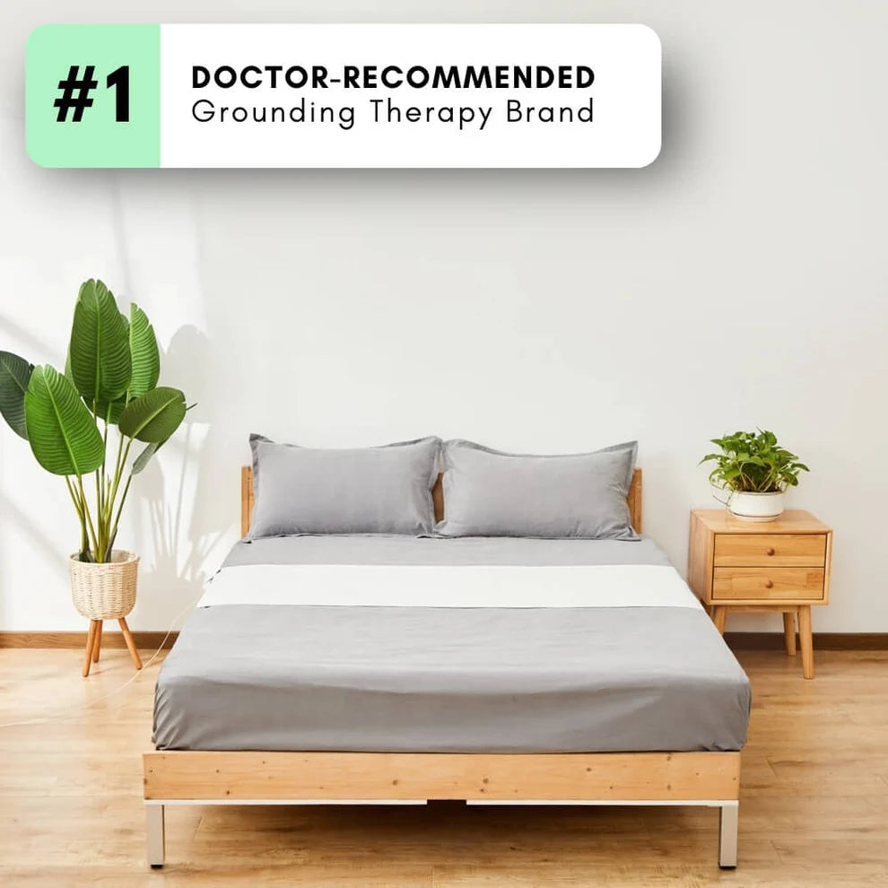 GroundingWell™ | Organic Cotton Grounding Bedsheet with Silver Fiber