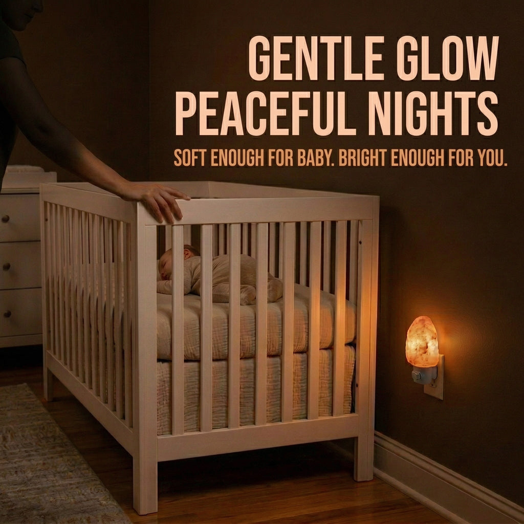 Groundiva™ Himalayan Salt Night Light | Amber Plug-in Lamp