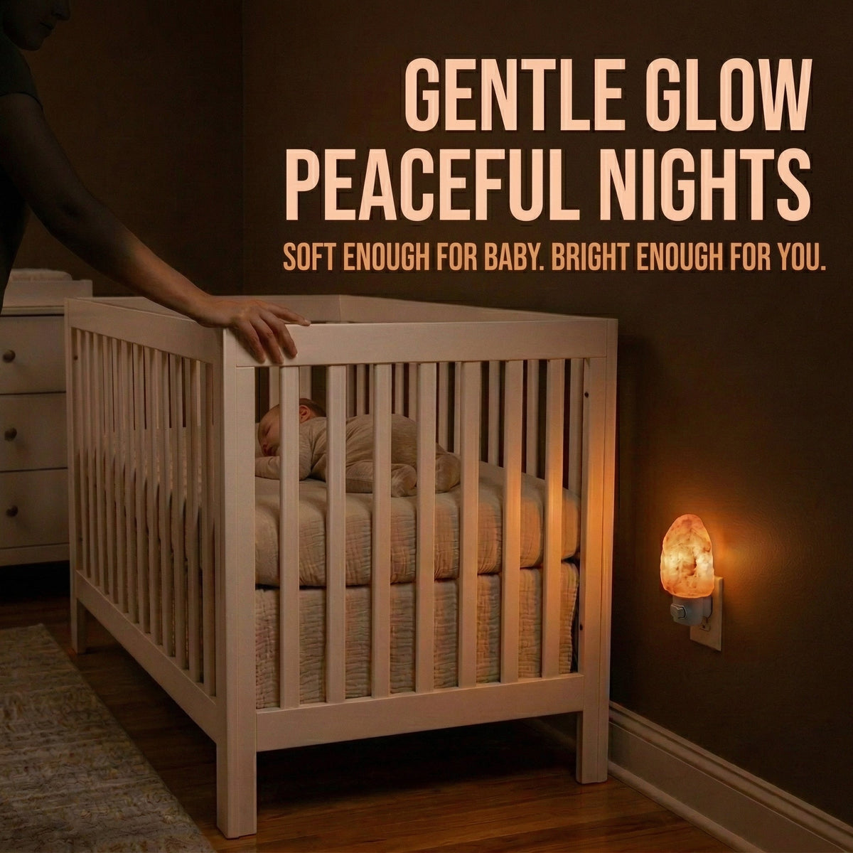 Groundiva™ Himalayan Salt Night Light | Amber Plug-in Lamp