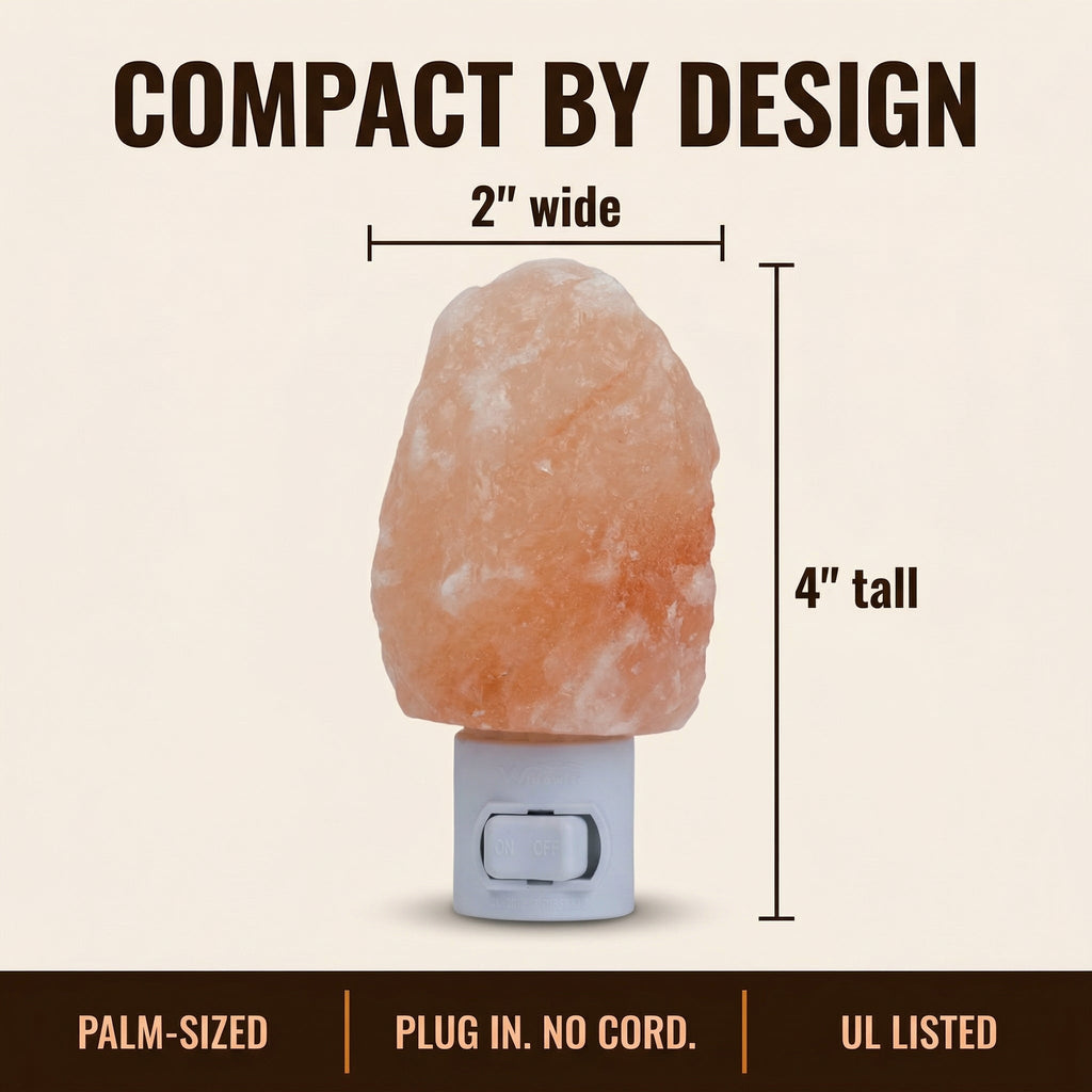 Groundiva™ Himalayan Salt Night Light | Amber Plug-in Lamp