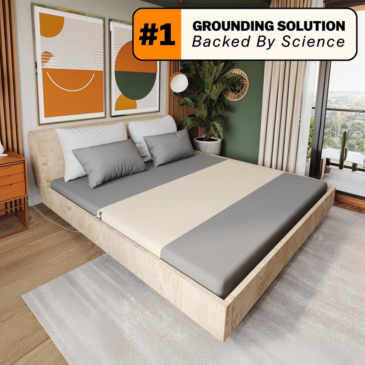 GAYA™ Bed Sheet, Gray or Off White