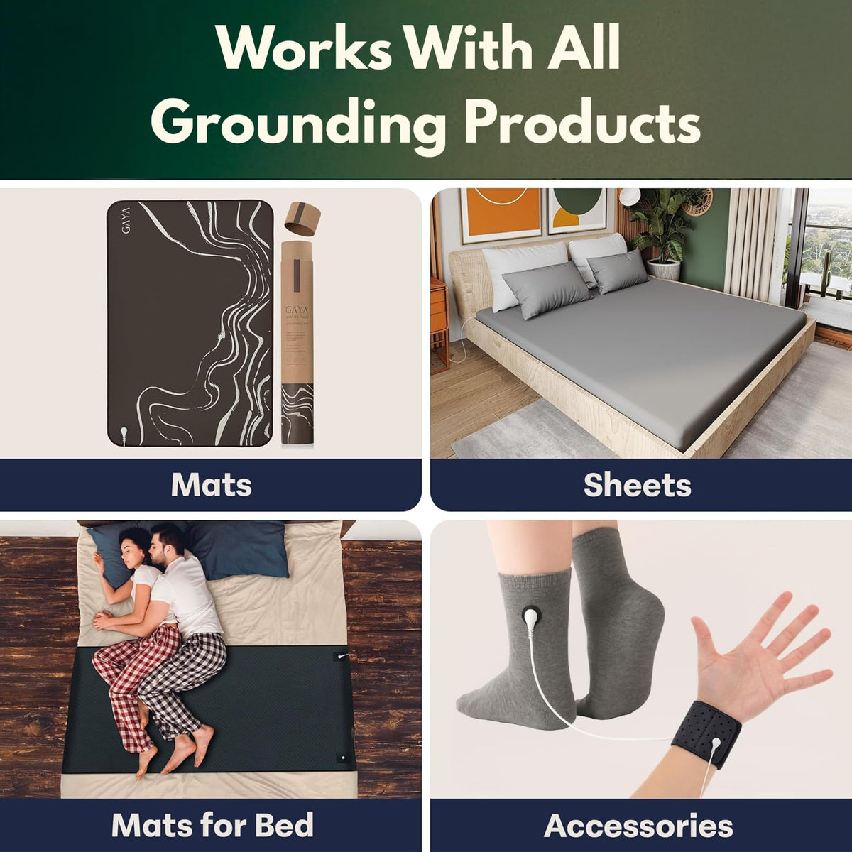 Groundiva™ 15 ft Grounding Cord | Replacement Cord for Mats, Sheets & Pads