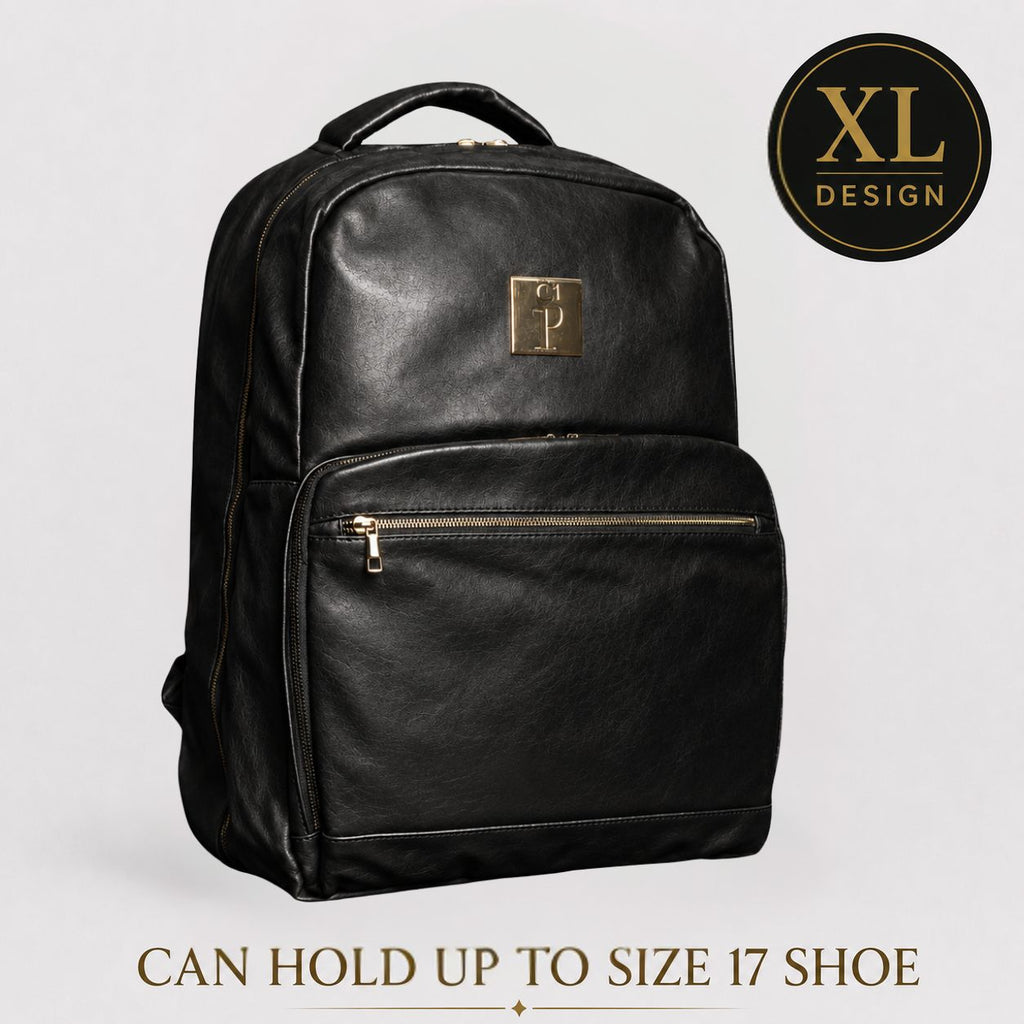 Black Leather Daily Commuter Bag XL