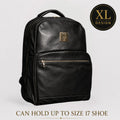 Black Leather Daily Commuter Bag XL