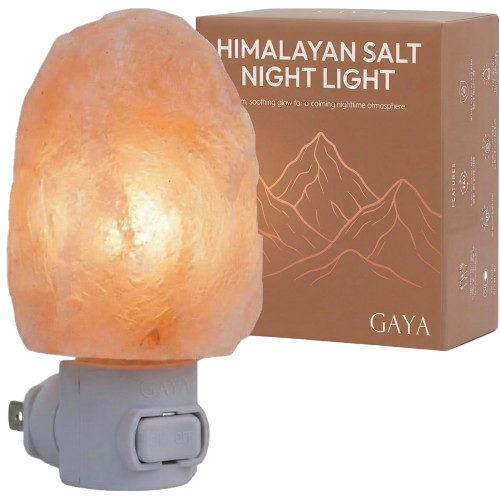 Groundiva™ Himalayan Salt Night Light | Amber Plug-in Lamp